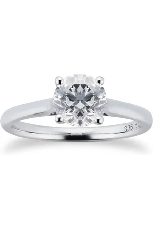 GOLDSMITHS Brilliant Cut 1.00ct 4 Claw Diamond Solitaire Ring In 9ct White Gold - Ring Size I