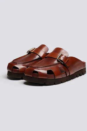 GRENSON Dale, Clogs For Men, Leather With Rubber Sole Size: UK 11