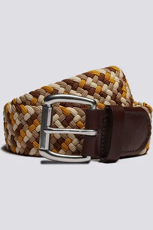 GRENSON Woven Elastic Belt, Men