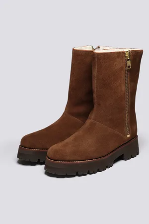 GRENSON Marge,, Brown Suede With Shearling, Size: UK 7.5