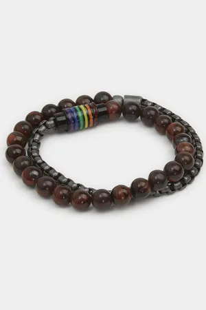Gutteridge Double bracelet with metal and spheres