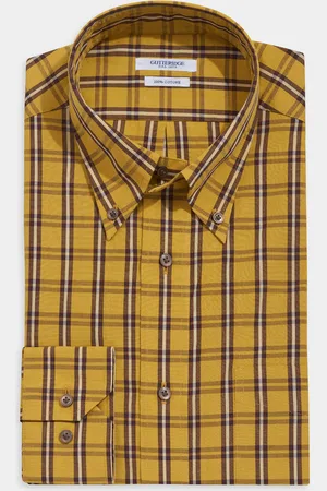 Gutteridge Checked cotton button-down collar shirt with pocket, Unisex, , Size: 38