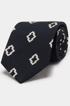 Gutteridge Silk tie with ethnic pattern, Unisex, , Size: Unica