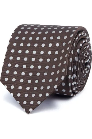 Gutteridge Jacquard silk polka dot tie, Unisex, , Size: Unica