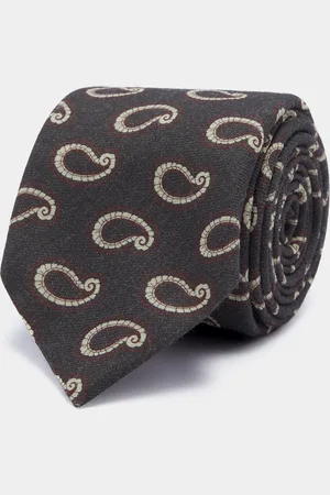 Gutteridge Patterned wool tie, Unisex, , Size: Unica