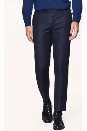 Gutteridge Suit trousers in superfine partridge eye wool 110