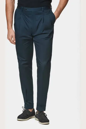 Gutteridge Cotton poplin pleat trousers, Unisex, , Size: 44
