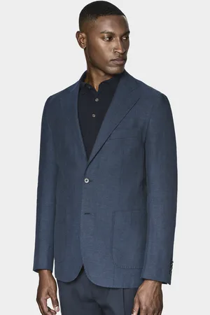 Gutteridge Herringbone blazer in linen and cotton, Unisex, , Size: 46