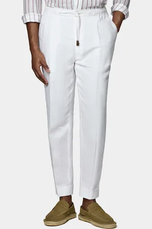 Gutteridge Pure linen trousers with pleat and drawstring, Unisex, , Size: 44