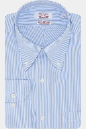 Gutteridge Comfortable shirt in striped cotton oxford, Unisex, , Size: 40