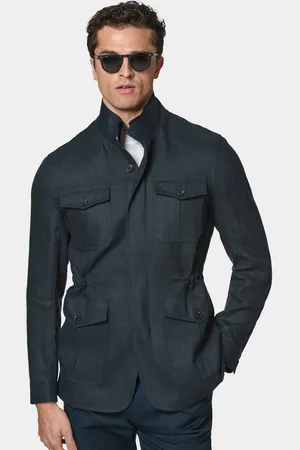 Gutteridge Field jacket in pure linen, Unisex, , Size: 46