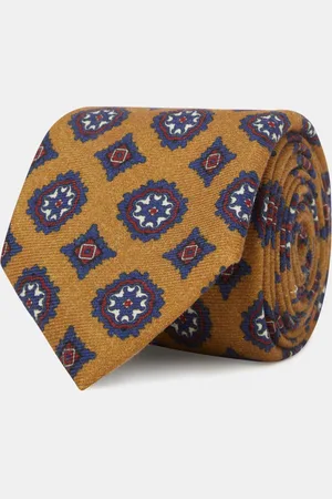 Gutteridge Printed wool tie, Unisex, , Size: Unica