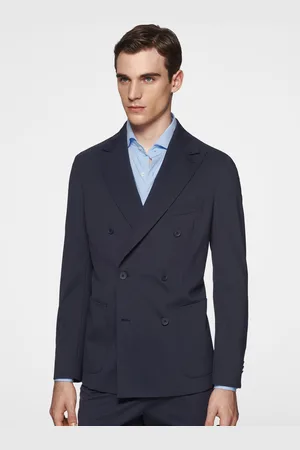 Gutteridge GT01 double-breasted blazer in stretch nylon, Unisex, , Size: 46