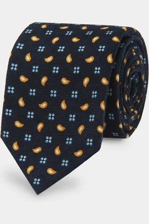 Gutteridge Paisley Print Wool Tie, Unisex, , Size: Unica