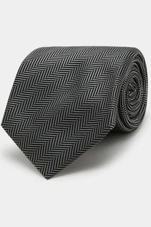 Gutteridge Solid-colour herringbone silk tie, Unisex, , Size: Unica