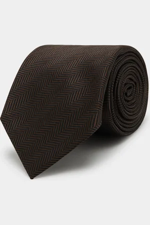 Gutteridge Solid-colour herringbone silk tie, Unisex, , Size: Unica
