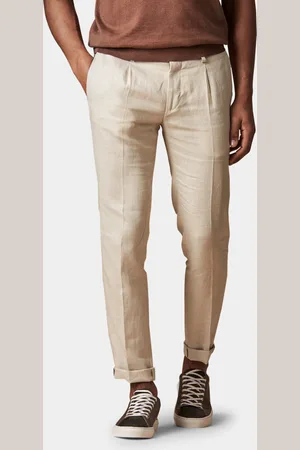 Gutteridge Fine twisted linen suit trousers, Unisex, , Size: 56