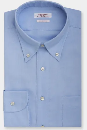 Gutteridge Custom button-down collar shirt in non-iron cotton oxford, Unisex, , Size: 39