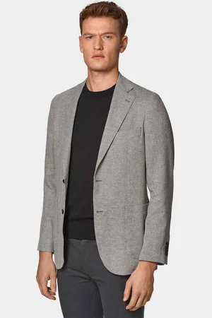 Gutteridge Herringbone blazer in linen and cotton, Unisex, , Size: 46
