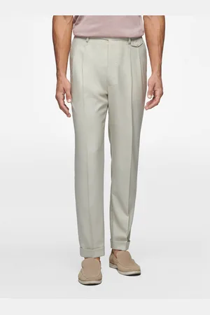 Gutteridge Pure wool pleat trousers, Unisex, , Size: 54