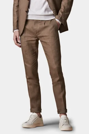 Gutteridge Fine twisted linen suit trousers, Unisex, , Size: 52