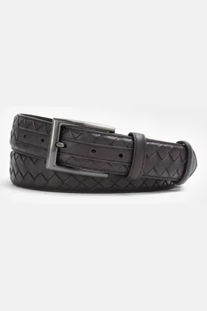 Gutteridge Braided leather belt, Unisex, , Size: 115