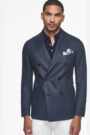 Gutteridge Pure linen double-breasted blazer, Unisex, , Size: 44