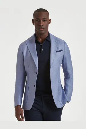 Gutteridge Pure linen hopsack blazer, Unisex, , Size: 44