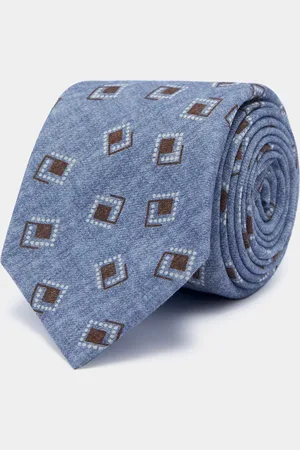 Gutteridge Patterned wool tie, Unisex, , Size: Unica