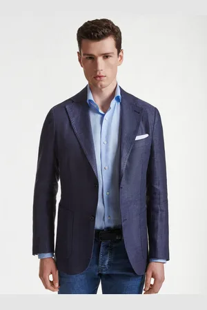 Gutteridge Pure linen hopsack blazer, Unisex, , Size: 44