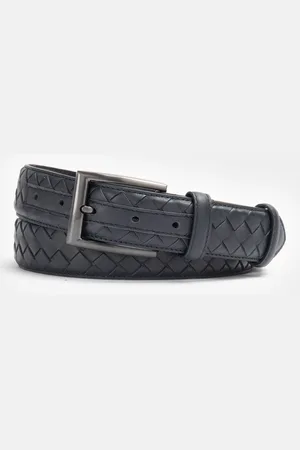 Gutteridge Braided leather belt, Unisex, , Size: 110