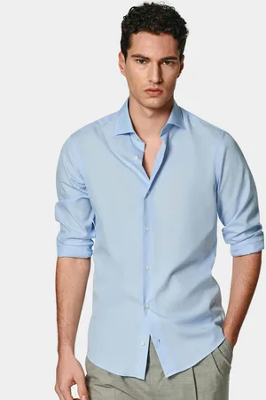 Gutteridge Cotton fil a fil shirt, Unisex, , Size: 38