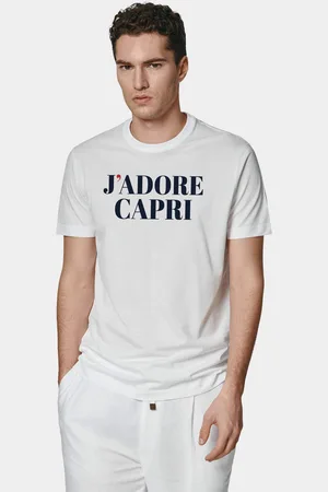 Gutteridge Supima cotton T-shirt with Capri print, Unisex, , Size: S