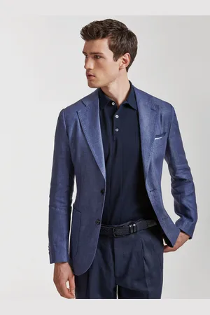 Gutteridge Pure linen hopsack blazer, Unisex, , Size: 44