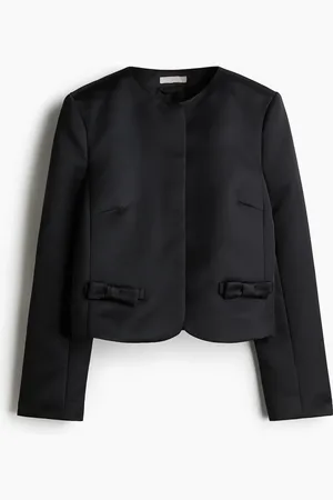 H&M H&M - Bow-detail satin blazer
