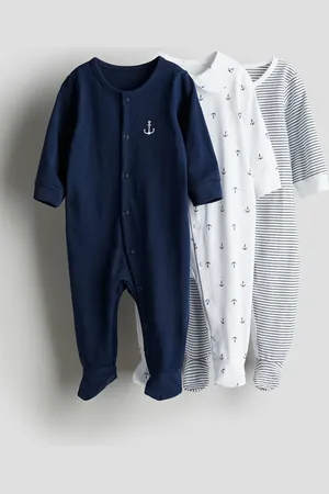 H&M H&M - 3-pack cotton sleepsuits