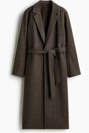 H&M H&M - Brushed-finish tie-belt coat