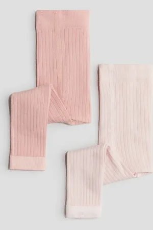 H&M H&M - 2-pack ribbed footless tights
