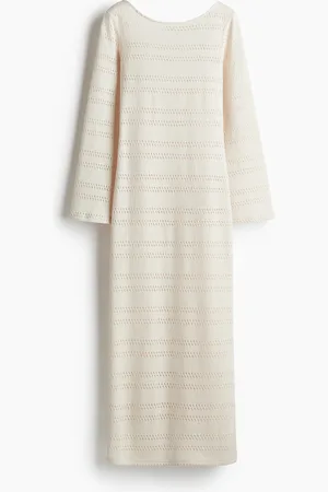H&M H&M - Lacing-detail hole-knit dress