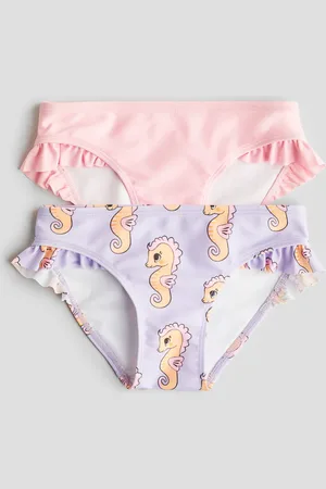 H&M H&M - 2-pack flounce -trimmed bikini bottoms