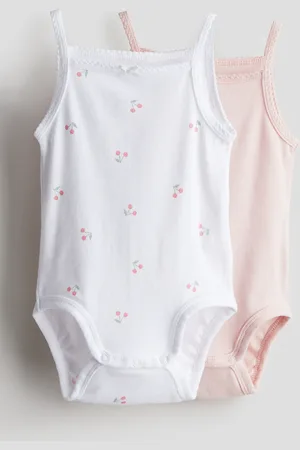 H&M H&M - 2-pack sleeveless cotton bodysuits