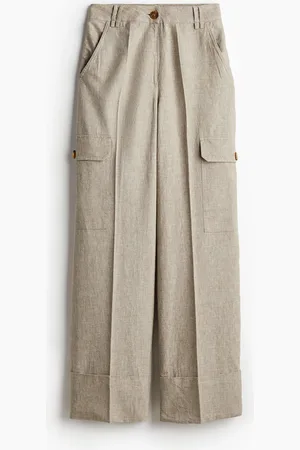 H&M H&M - Linen-blend cargo trousers