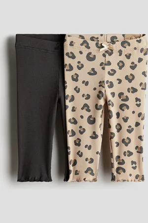 H&M H&M - 2-pack ribbed cotton leggings
