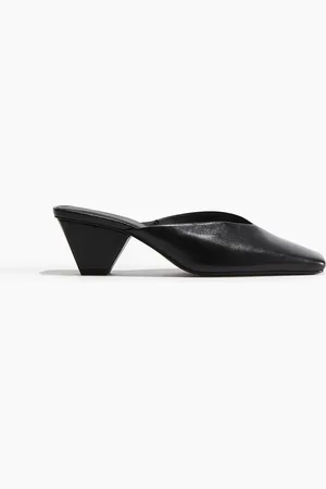 H&M Cone-heel leather mules