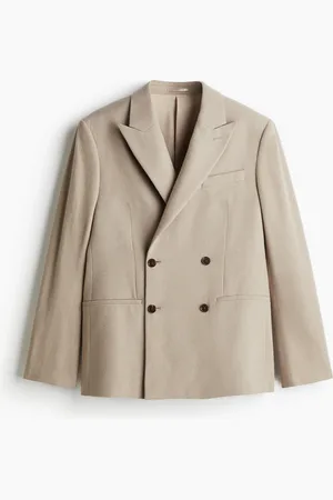H&M H&M - Regular Fit Wool-blend double-breasted jacket