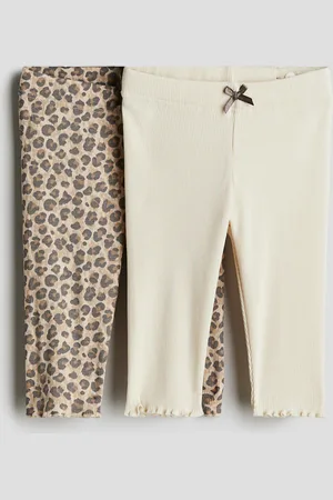 H&M H&M - 2-pack ribbed cotton leggings