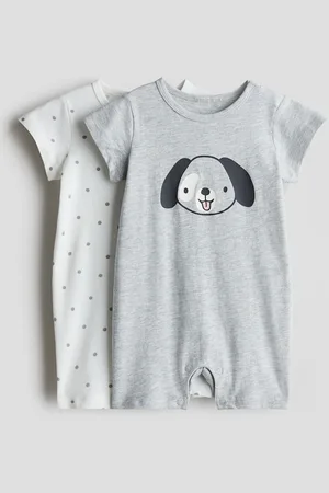 H&M H&M - 2-pack cotton jersey sleepsuits