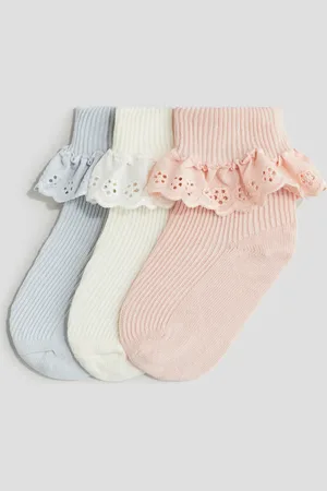 H&M H&M - 3-pack overlocked foldover socks