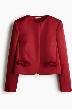 H&M H&M - Bow-detail satin blazer