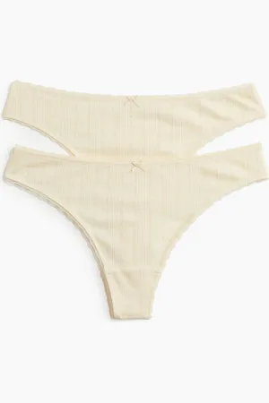 H&M H&M - 2-pack pointelle thong briefs